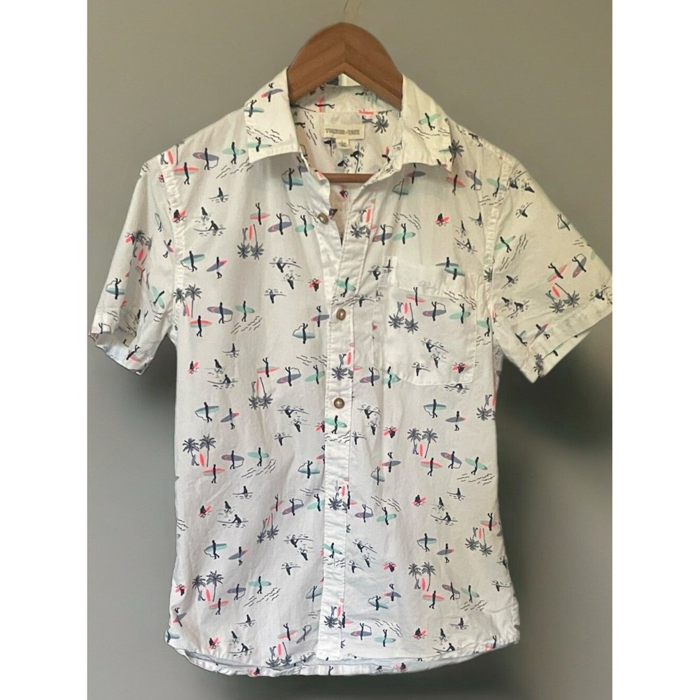 Tucker + Tate Tropical Surfer Short-Sleeve Oxford Shirt, New